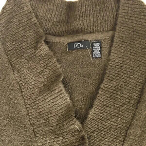 RDI deep neck tunic green sweater XL